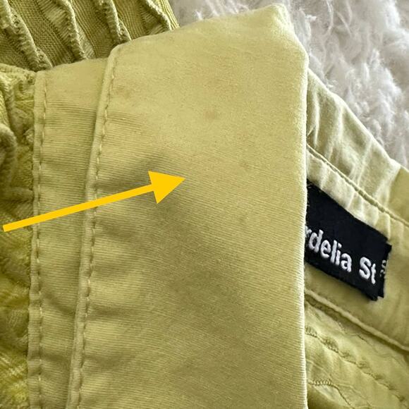 Cordelia St Long Sleeve Lightweight Shirt Jacket Shacket Zip Front Lime Green - Picture 9 of 10